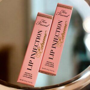 2x Full Size Too Faced Lip Injection Extreme Lip Plumper Gloss Bubblegum Yum